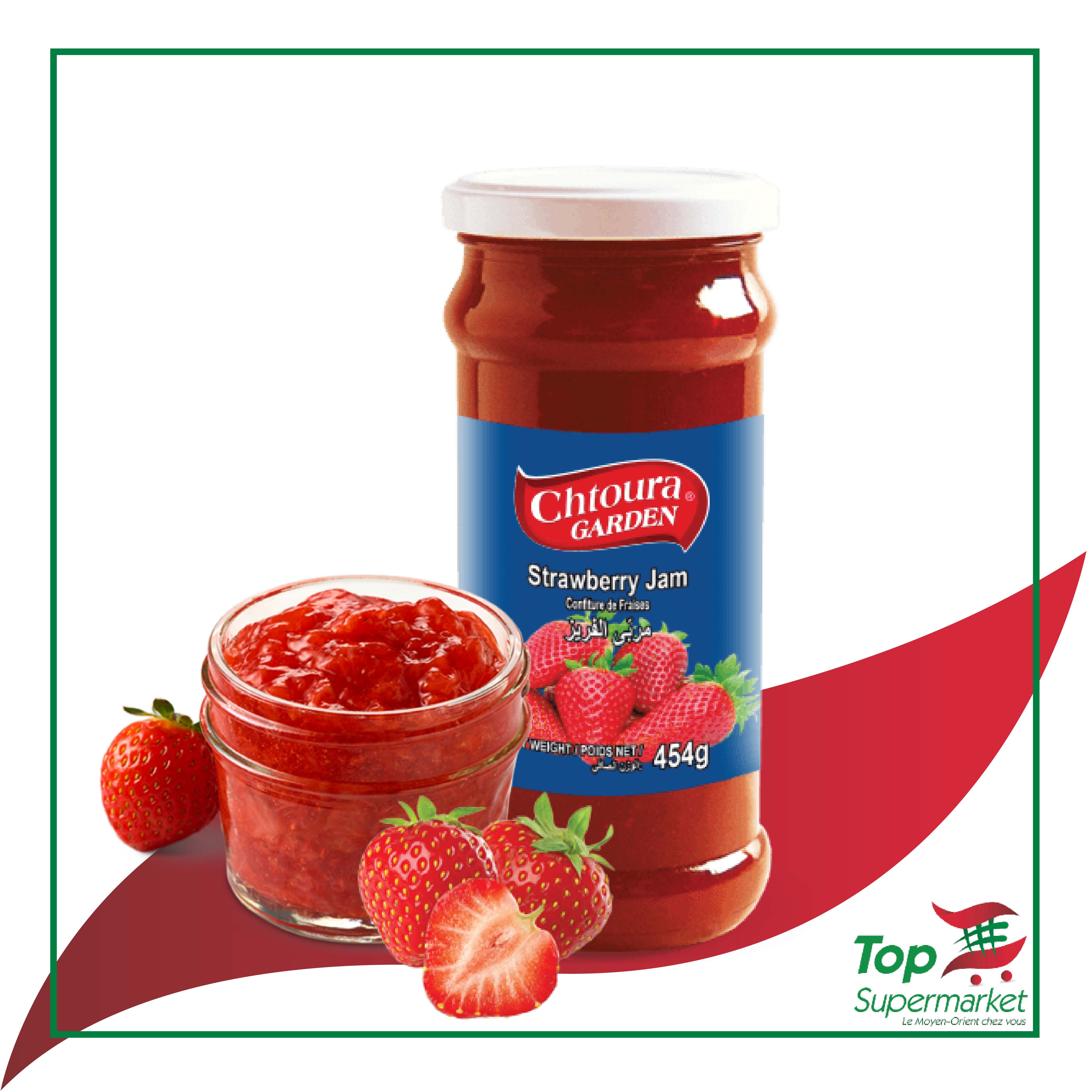 Chtoura Garden confiture de fraise 454gr